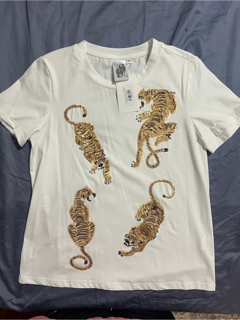 Queen of Sparkles Tiger tshirt NWT